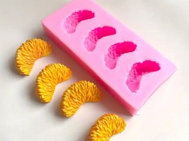 Molde silicona 4 gajos mandarina
